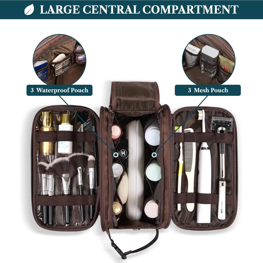 PAVILIA toiletry bag large capacity fits shaving kit and basics