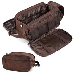 PAVILIA toiletry bag open compartment shows spacious layout for quick access on the go