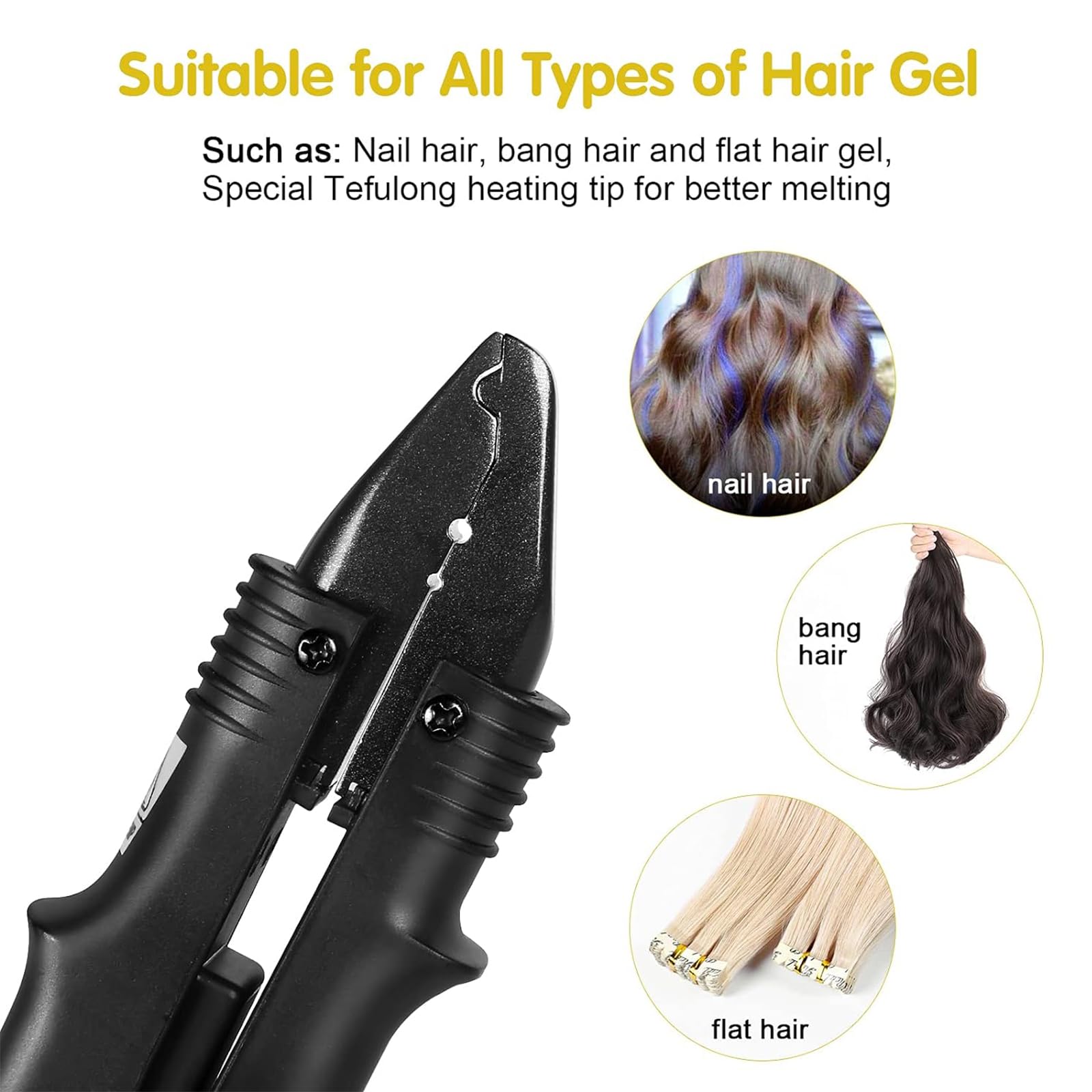 PAWACA fusion extensions tool in action for precise keratin bonding