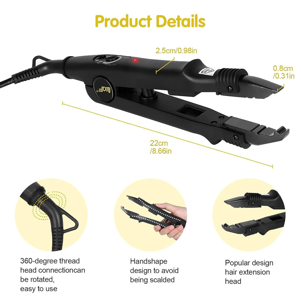 PAWACA professional hair extension iron for US-standard plug and voltage