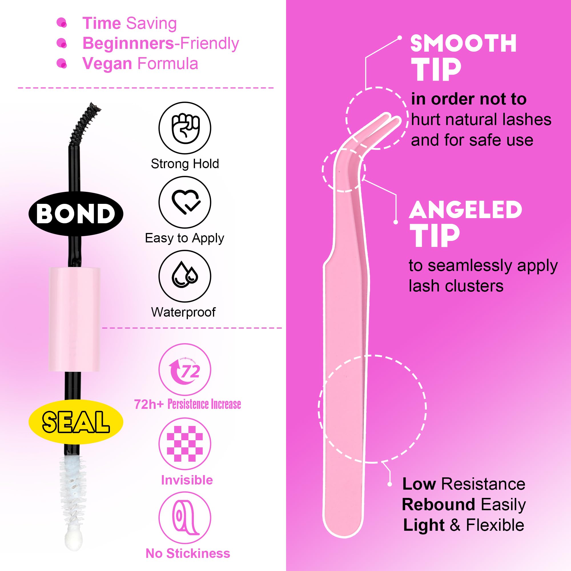 Pawotence 9-16mm lash clusters for customizable styles.