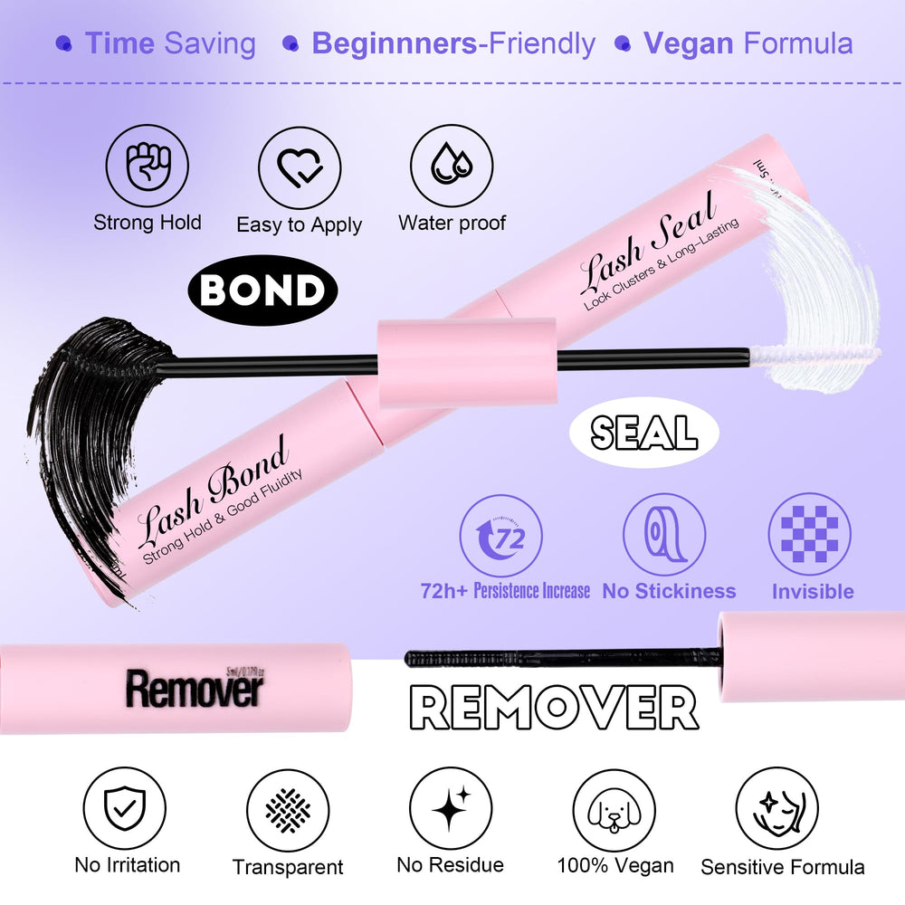 Pawotence customizable lash styles using multiple lengths and volumes