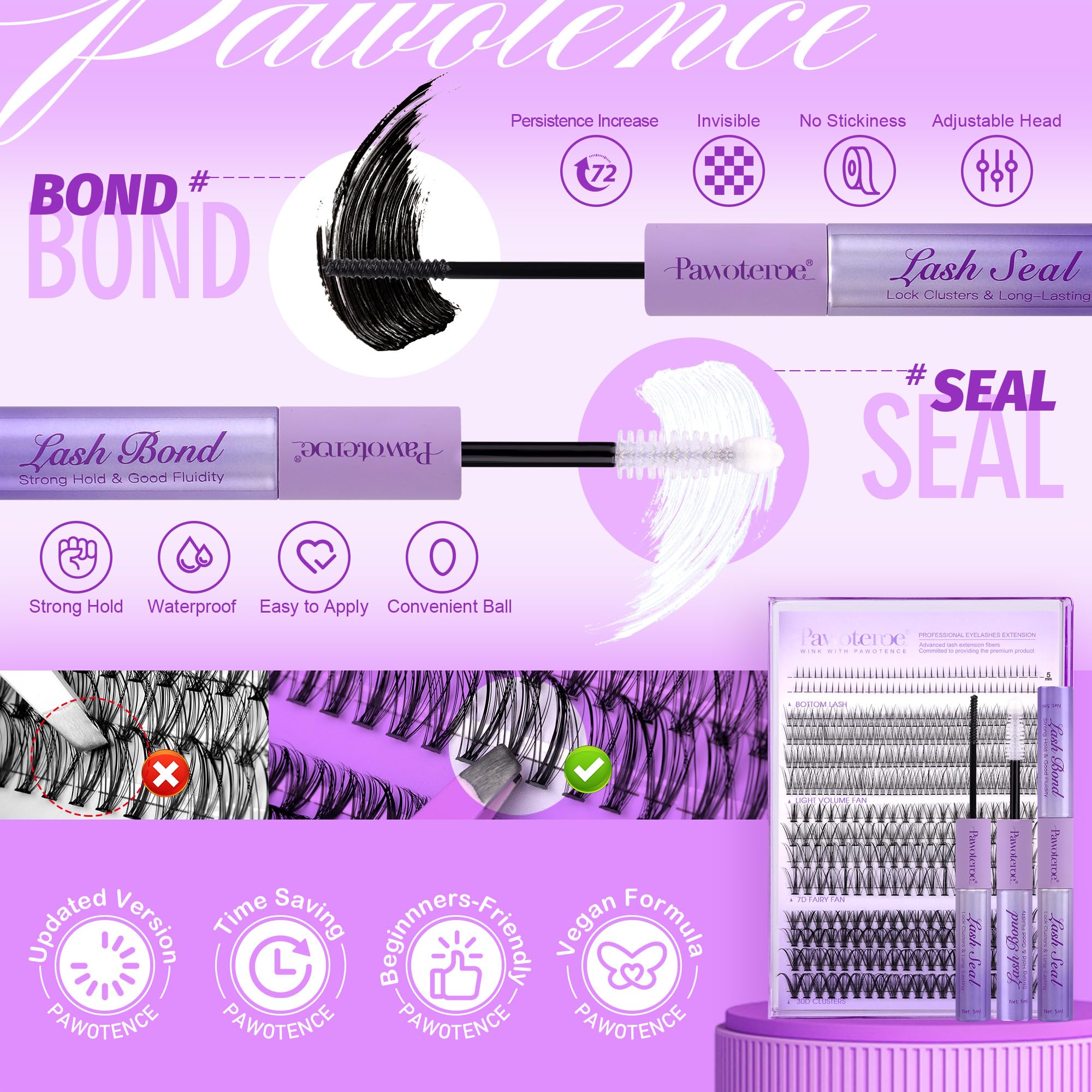 Pawotence diy lash-look varieties for day to night wear