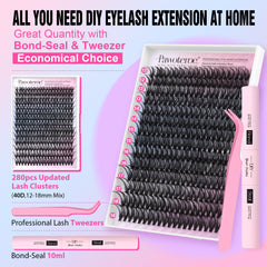 Pawotence lash bond and seal for secure, clean hold