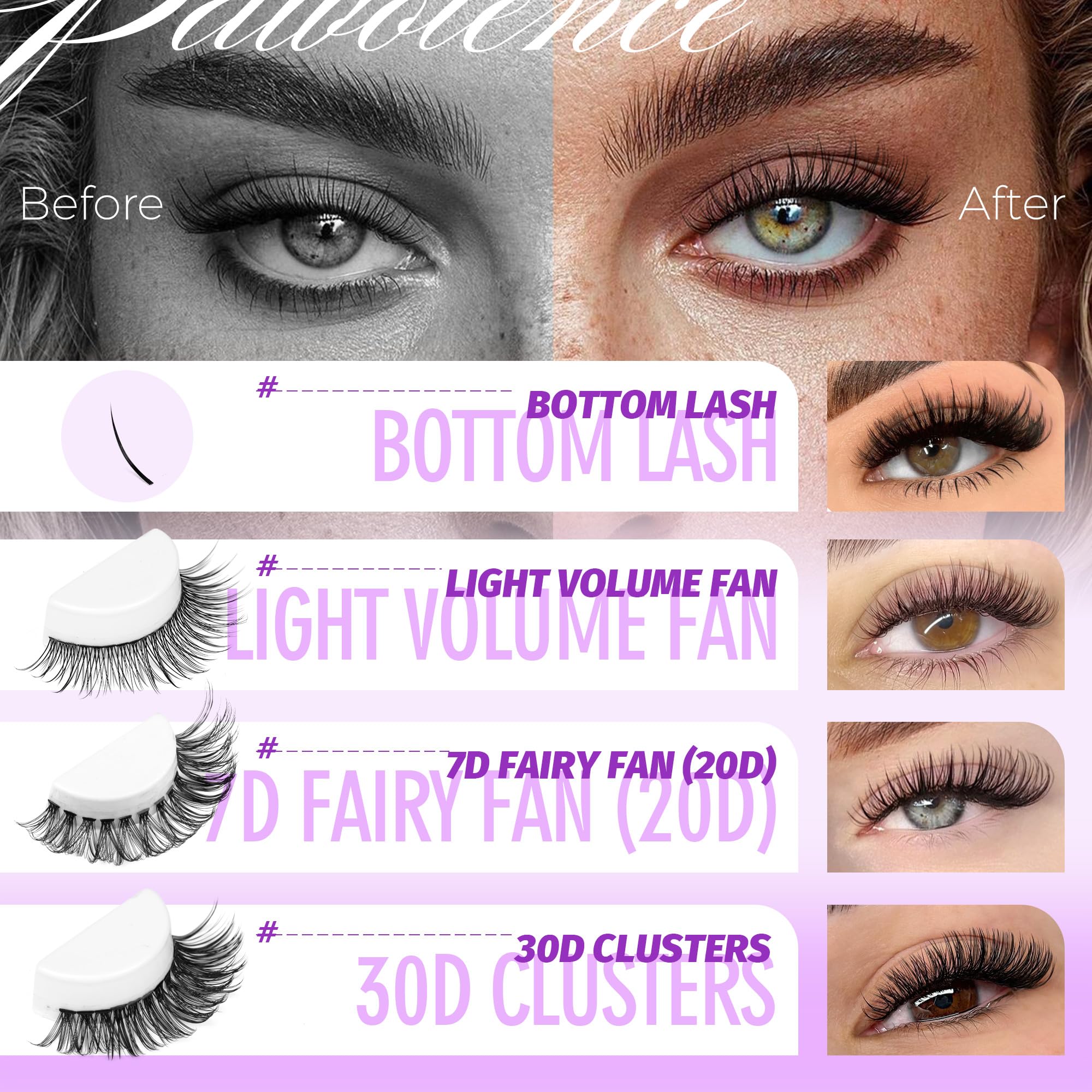 Pawotence lash bond and seal application showing secure lash adhesion