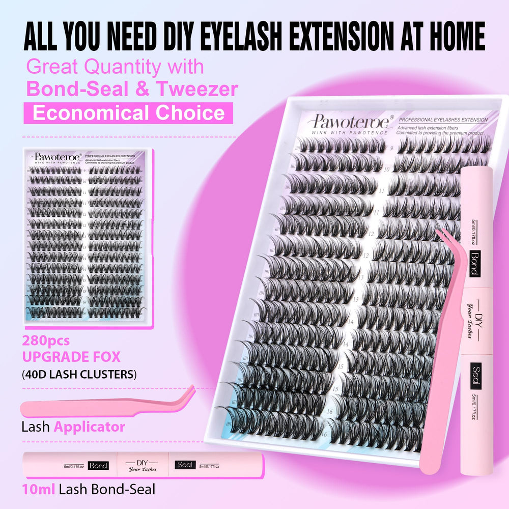 Pawotence Lash Bond and Seal kit for secure, long-lasting clusters.