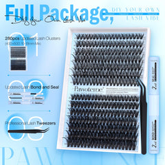Pawotence lash bond and seal for secure wear and smoother application