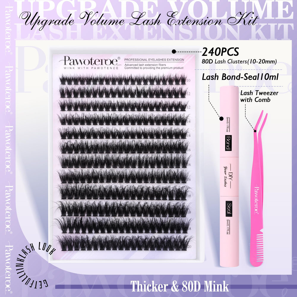 Pawotence lash clusters 10-20mm variation for customizable looks day to night.