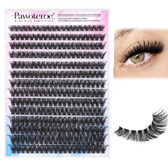 Pawotence Lash Clusters 280pcs pack offers a fuller natural look for at-home lash styling.