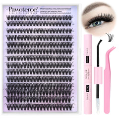 Pawotence lash clusters kit box front for at-home DIY lash enhancement