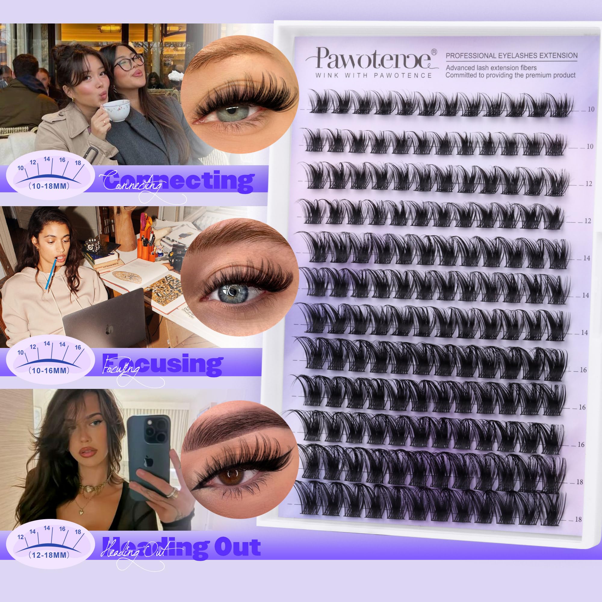 Pawotence Lash Clusters for night-out look demonstrates versatile styling potential