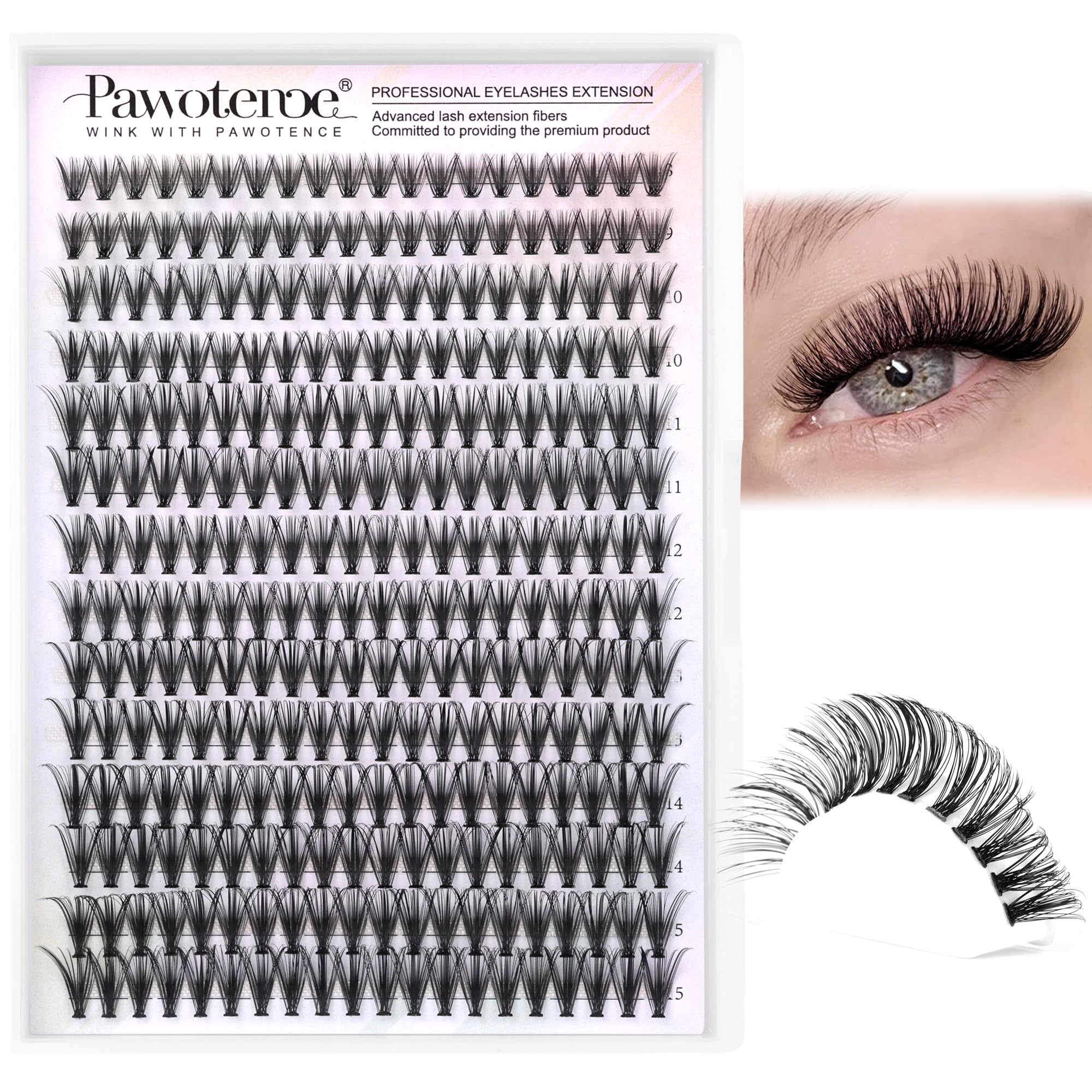 Pawotence Lash Clusters updated fibers for a softer, fuller natural look