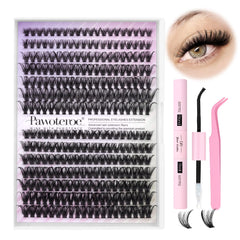 Pawotence lash extension kit box front shows complete at-home kit for easy DIY lashes.