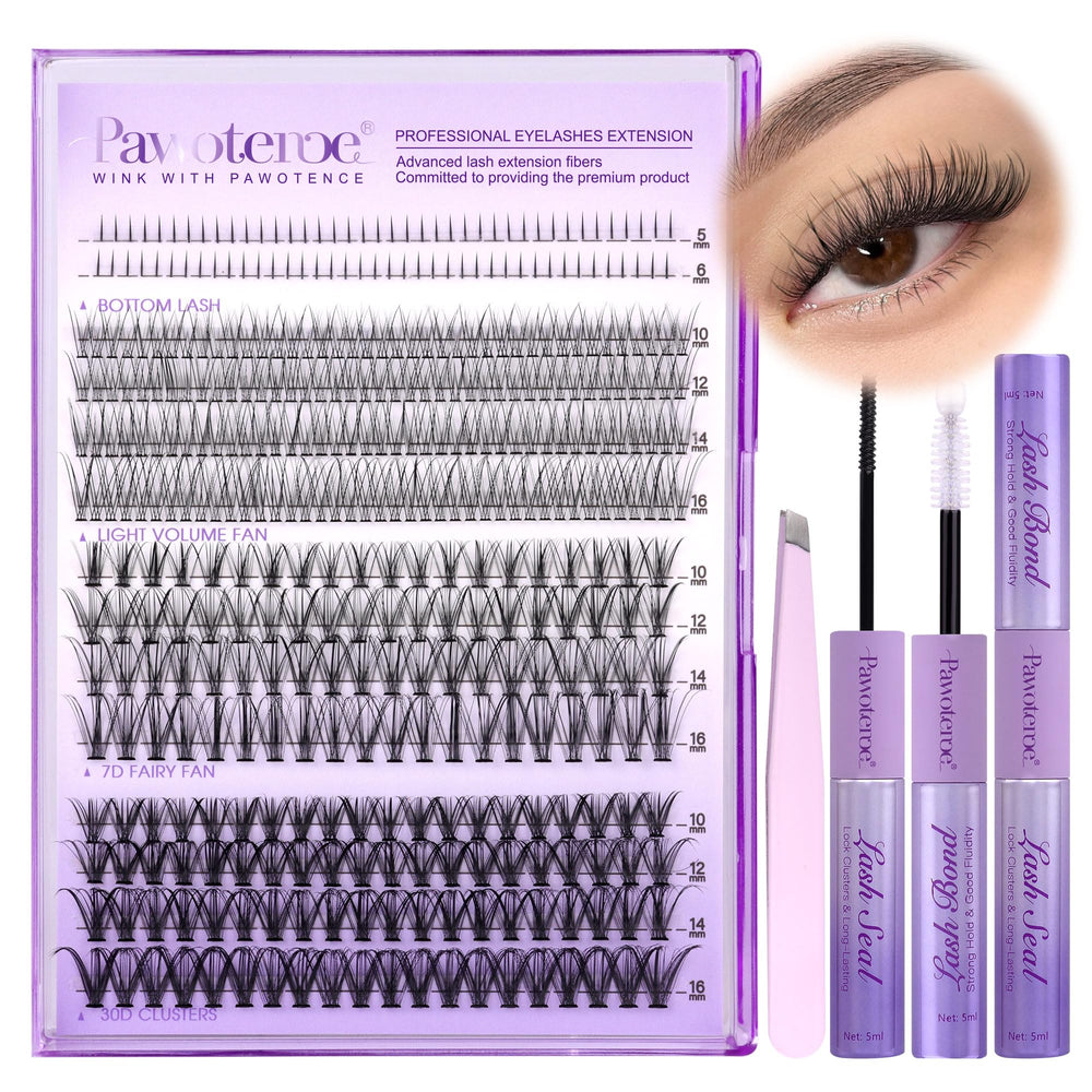 Pawotence lash extension kit box open for easy at-home lash upgrade