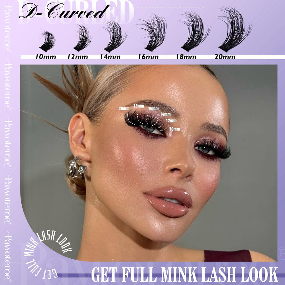 Pawotence soft 80D lash fibers deliver natural, comfortable fullness.