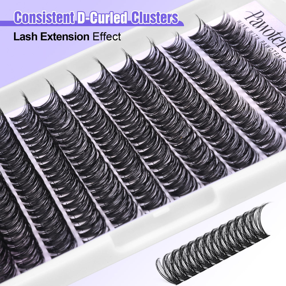 Pawotence updated fiber cluster lashes deliver soft, fuller look
