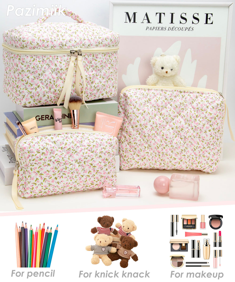 PAZIMIIK makeup bag travel-friendly design supports on-the-go beauty routines