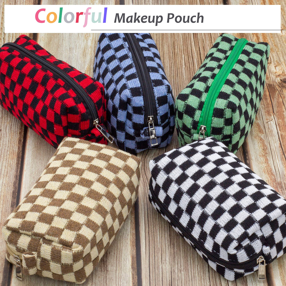 PAZIMIIK checkered makeup bag presented as a gift option