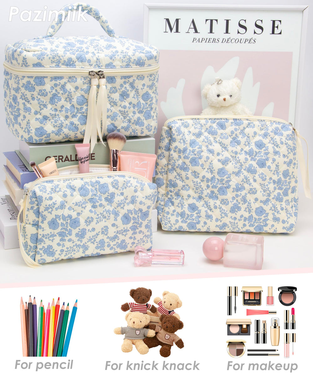 PAZIMIIK makeup bag set packaging and easy carry for on the go