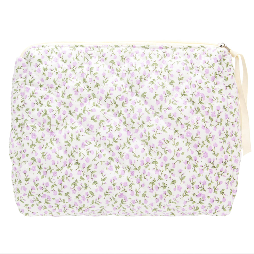 PAZIMIIK Quilted Makeup Bag with quilted exterior for chic, organized cosmetics on the go.
