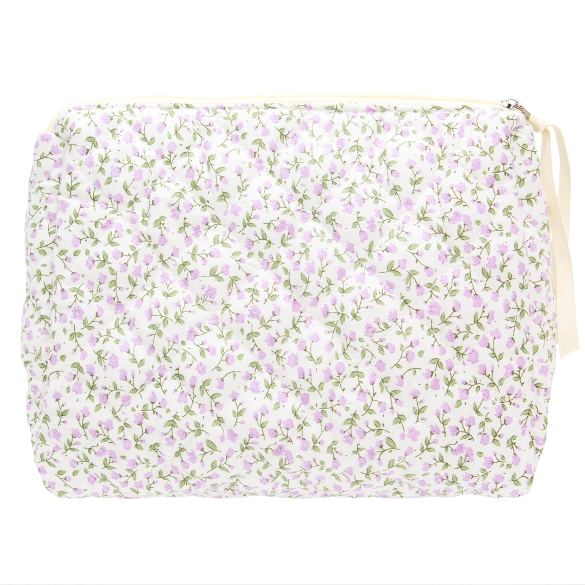 PAZIMIIK Quilted Makeup Bag with quilted exterior for chic, organized cosmetics on the go.