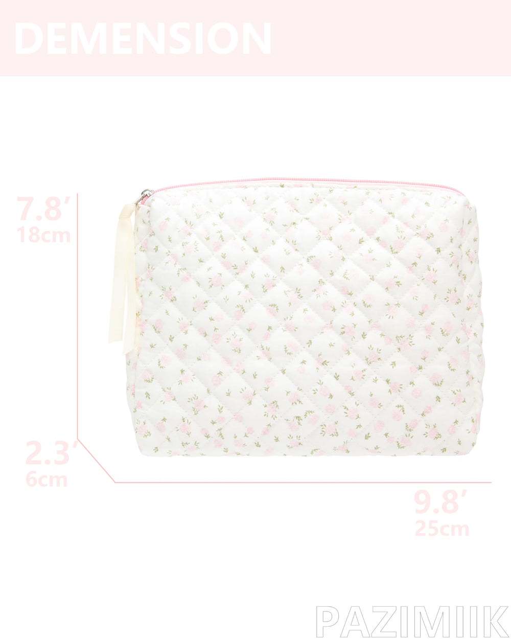 PAZIMIIK quilted cotton exterior offers soft, stylish texture for everyday use.