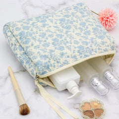 PAZIMIIK quilted makeup bag soft textured exterior for everyday use