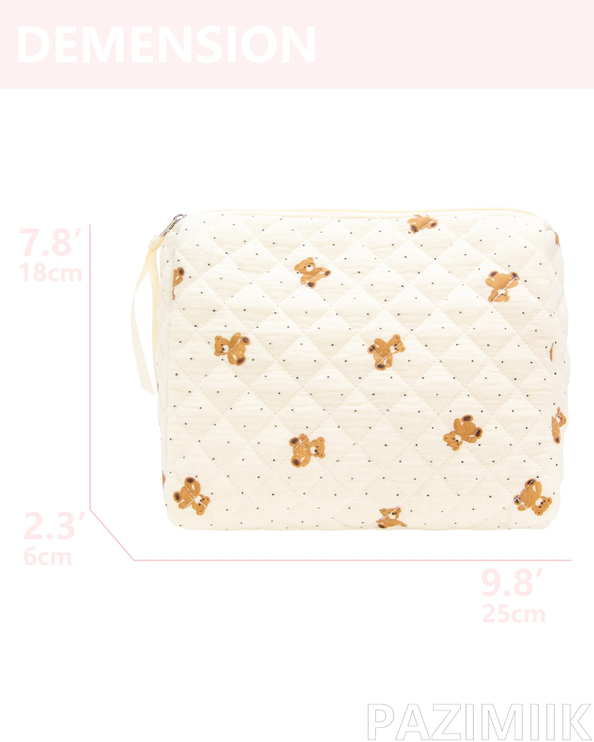 PAZIMIIK quilted cotton texture offers soft touch and stylish durability.