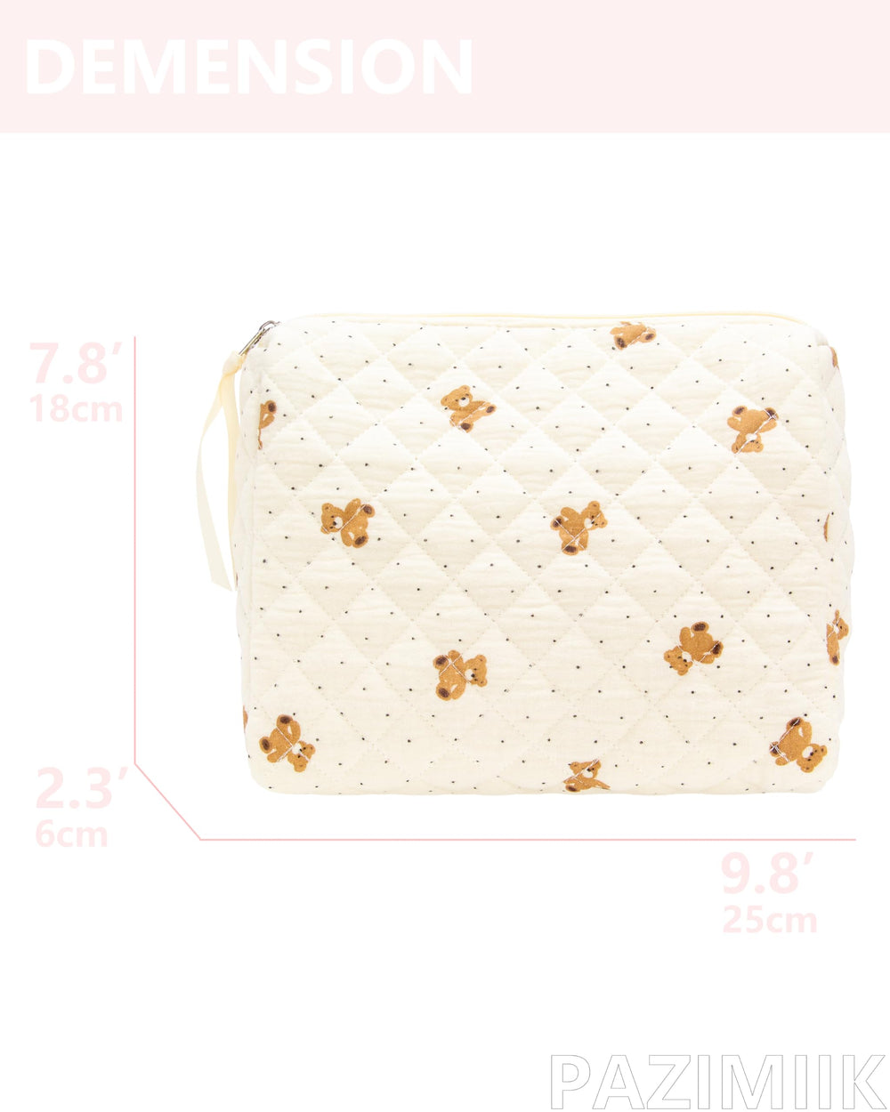 PAZIMIIK quilted cotton texture offers soft touch and stylish durability.