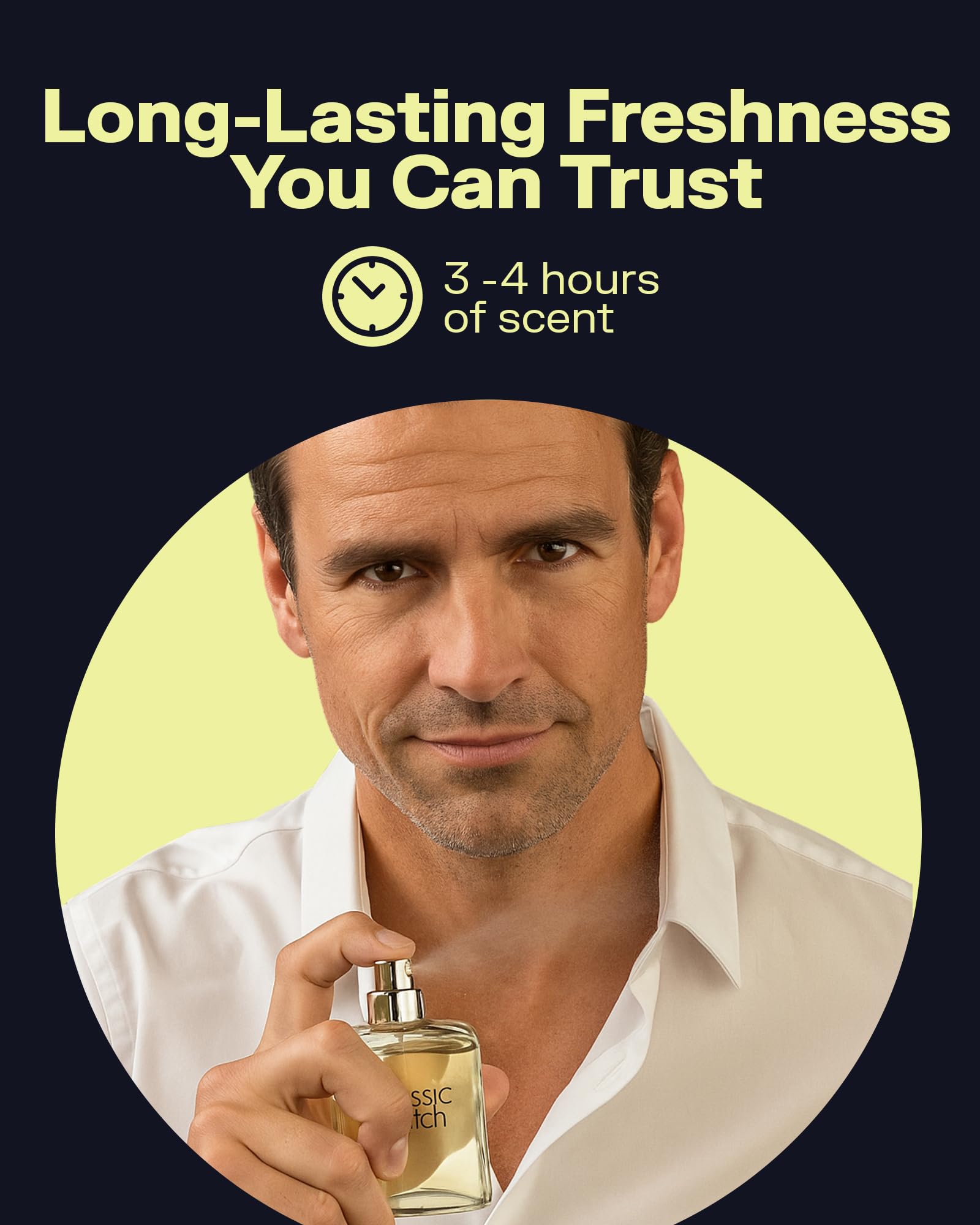 PB ParfumsBelcam Classic Match spray action demonstrates long-lasting fragrance