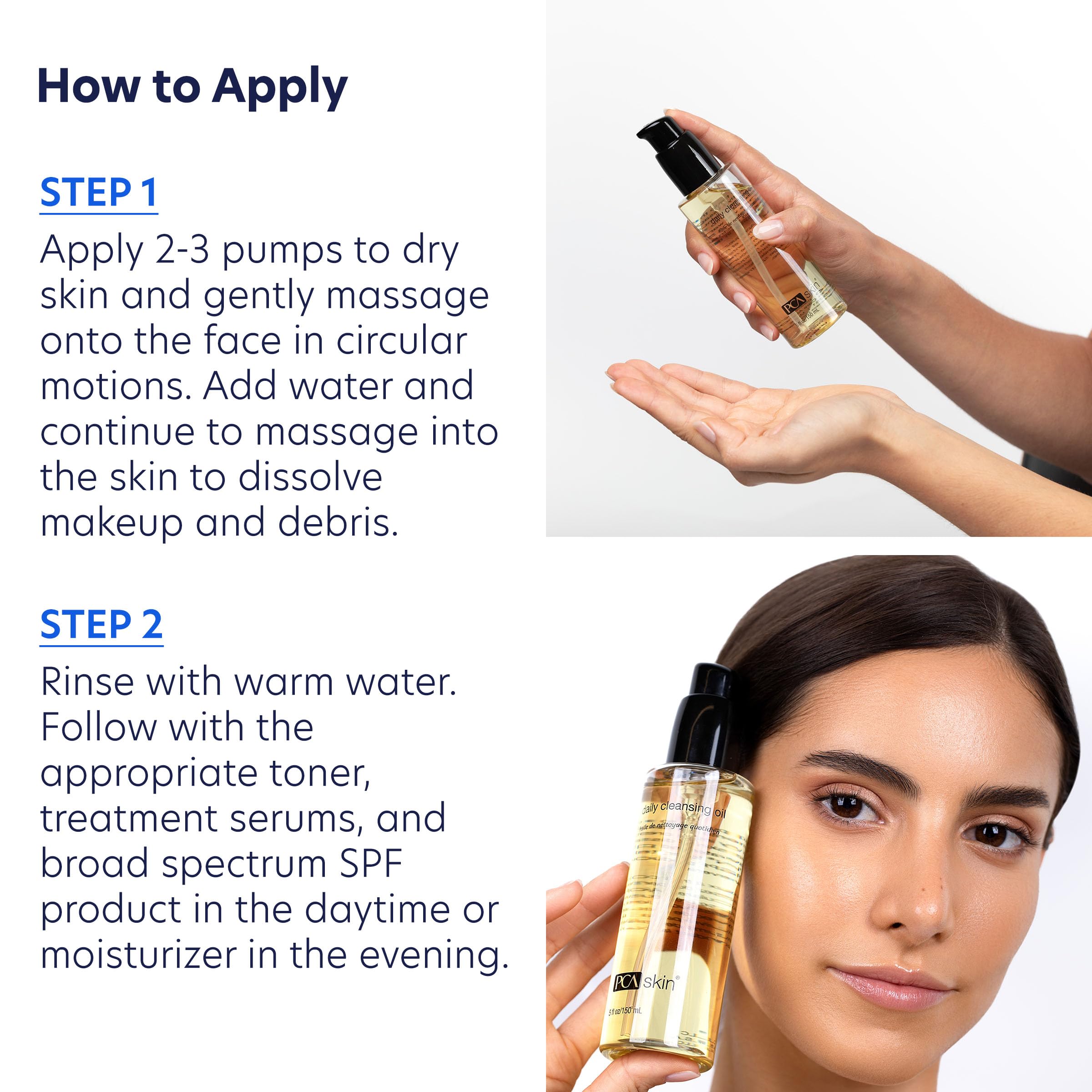 PCA SKIN Daily Cleansing Oil grape seed oil focus highlights hydration.