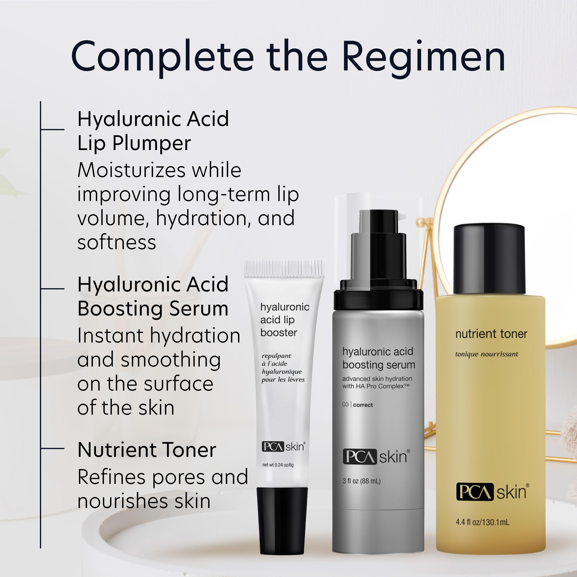 PCA SKIN fragrance-free formula on bottle foreground