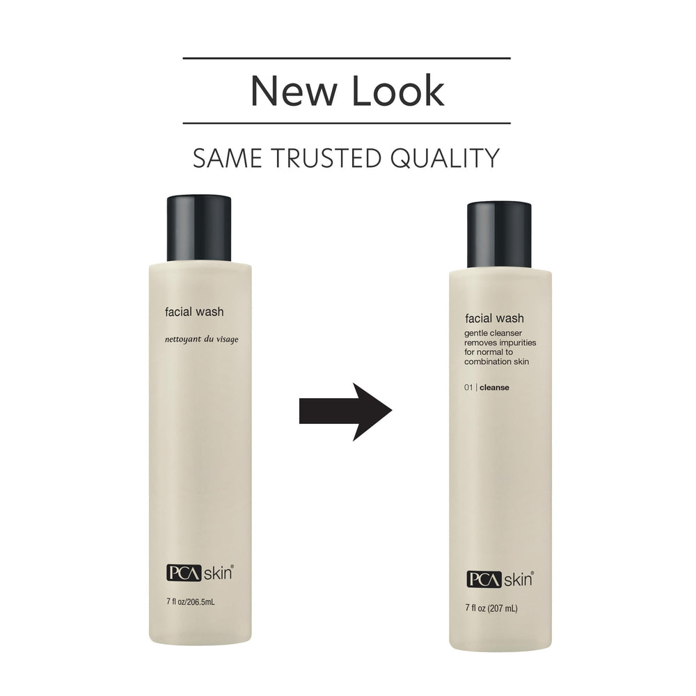 PCA SKIN Gentle Foaming Face Wash foaming lather cleanses makeup and impurities.