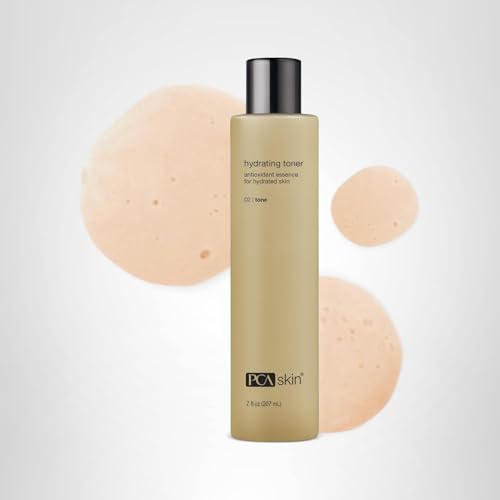 PCA SKIN Hydrating Toner flatlay set for skincare routine ideas.