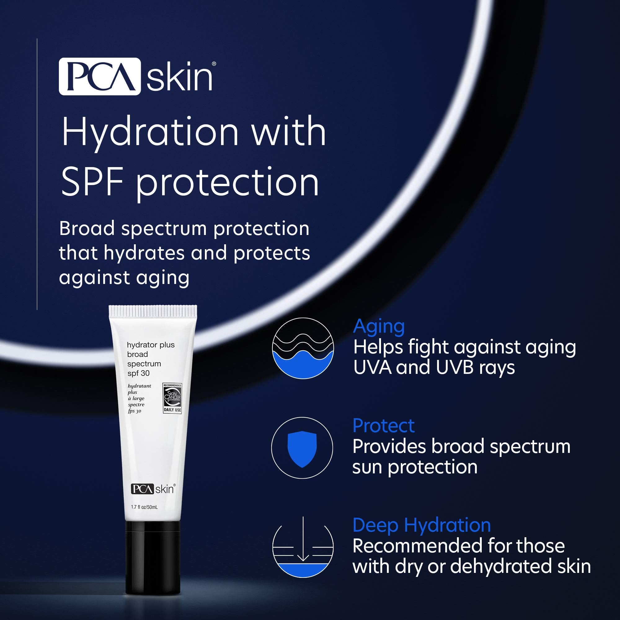 PCA SKIN Hydrator Plus SPF30 applied on arm for dry-skin sun protection