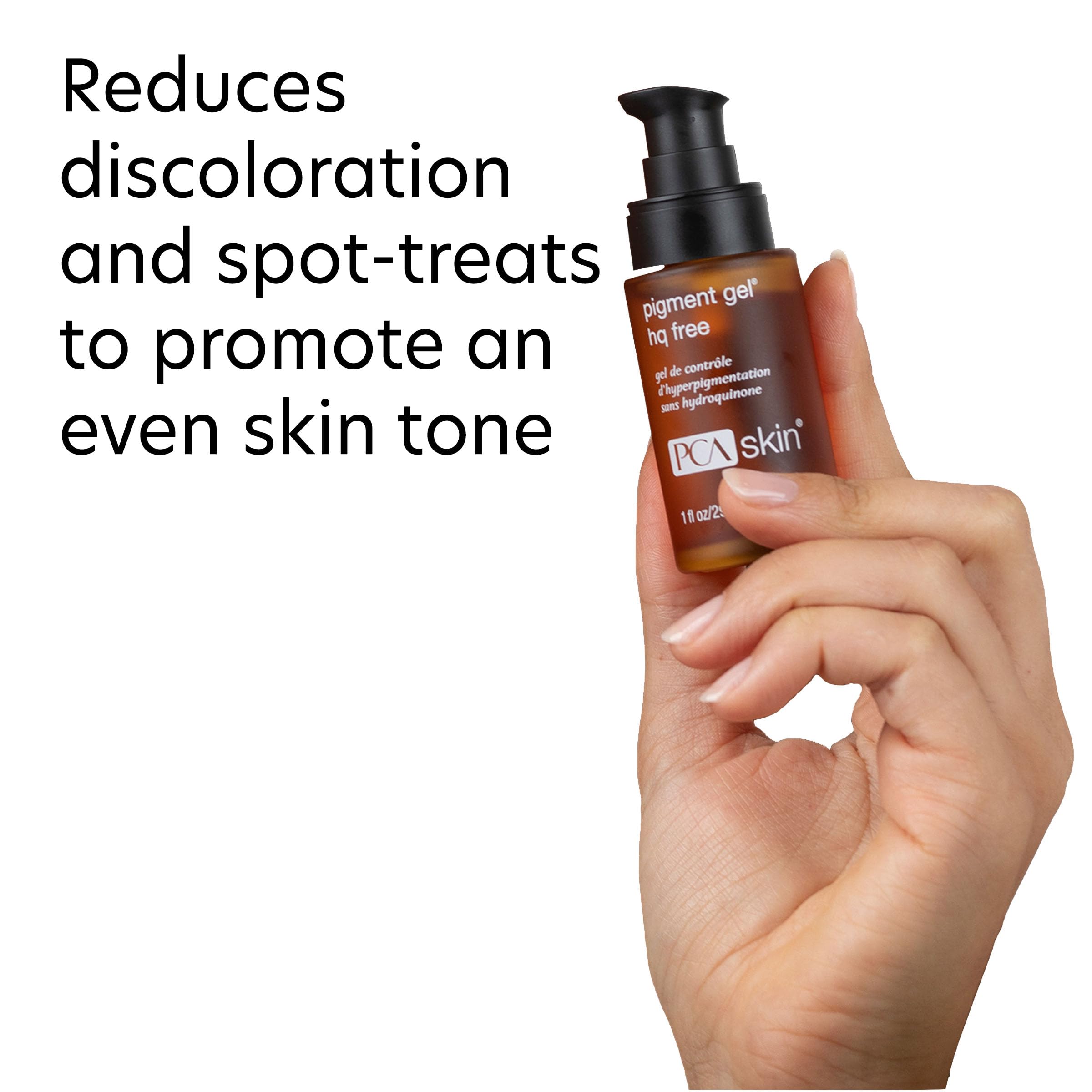PCA SKIN Pigment Gel texture on skin demonstrating gentle brightening