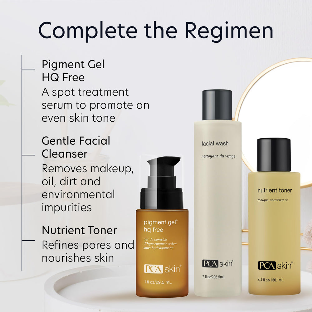 PCA SKIN Pigment Gel applied in routine for twice-daily use