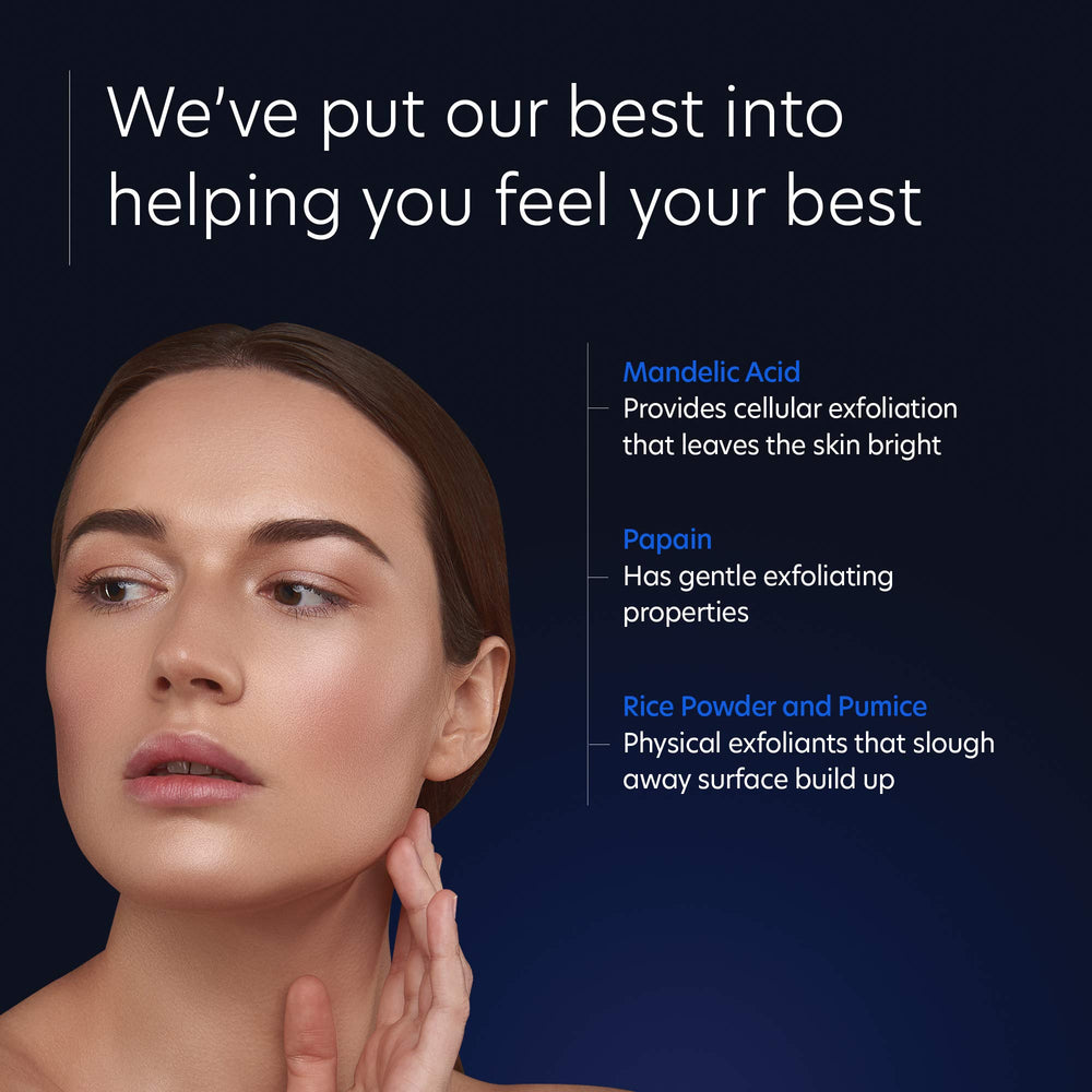 PCA SKIN Pore Refining mandelic acid detail suggesting brighter-looking skin.