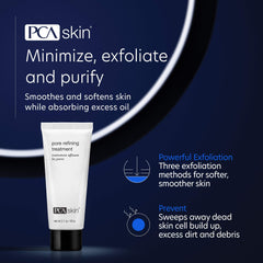 PCA SKIN Pore Refining papain enzyme detail indicating mild exfoliation.