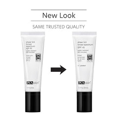 PCA SKIN Sheer Tinted Sunscreen swatch on skin blends naturally with tone