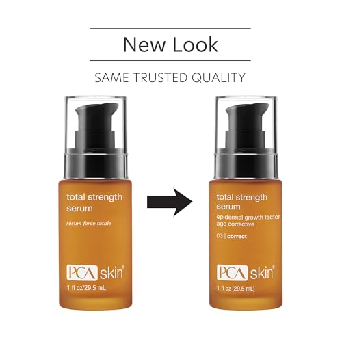 PCA Skin Total Strength serum pump for precise, mess-free application.