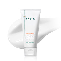 PCALM Cato Cream bottle close-up highlighting barrier-supporting moisturizer