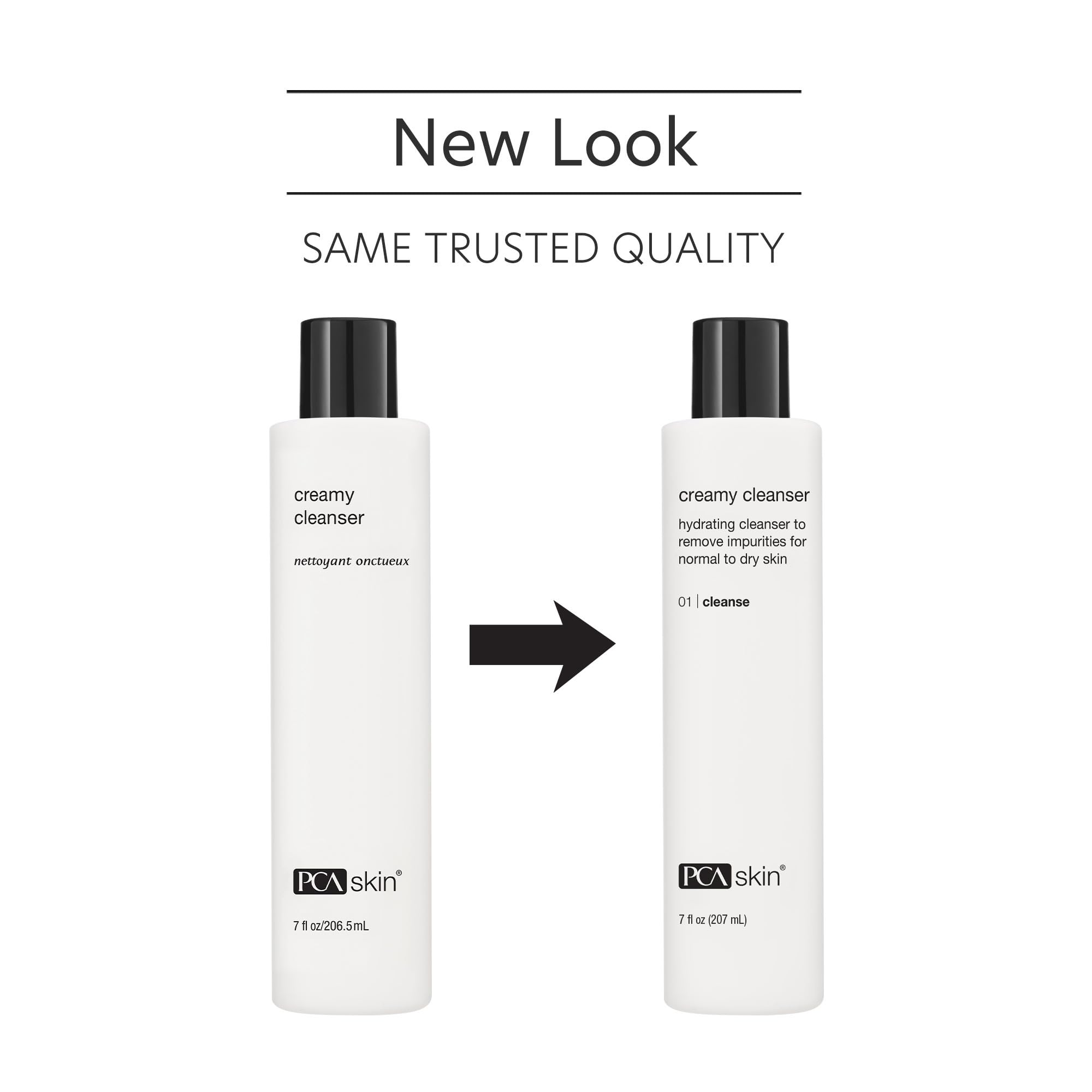 PCA SKIN Creamy Moisturizing Face Cleanser applied to damp skin for soft, hydrated results.