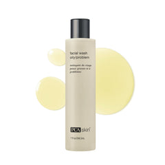 PCA SKIN Hydrating Face Wash bottle front shows a gentle cleanse for oily skin, refreshing the complexion.