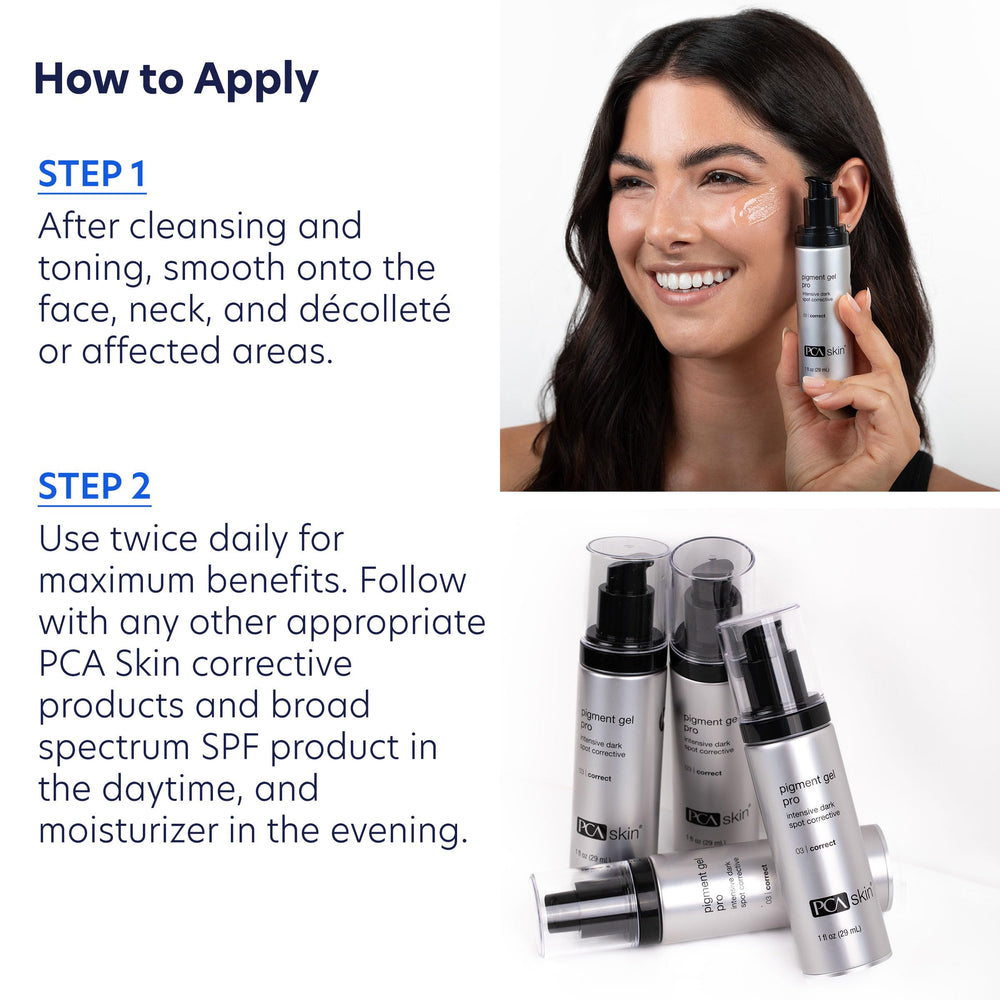PCA SKIN Pigment Gel Pro spot-treatment on skin.