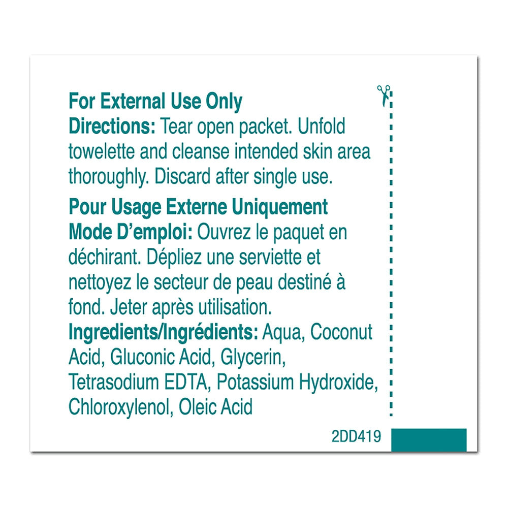 PDI Castile Soap Towelette with coconut oil offers a hydrating, soothing cleanse.