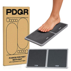 PDQR Premium Pumice Mat for feet targets heels after a shower for smoother skin.