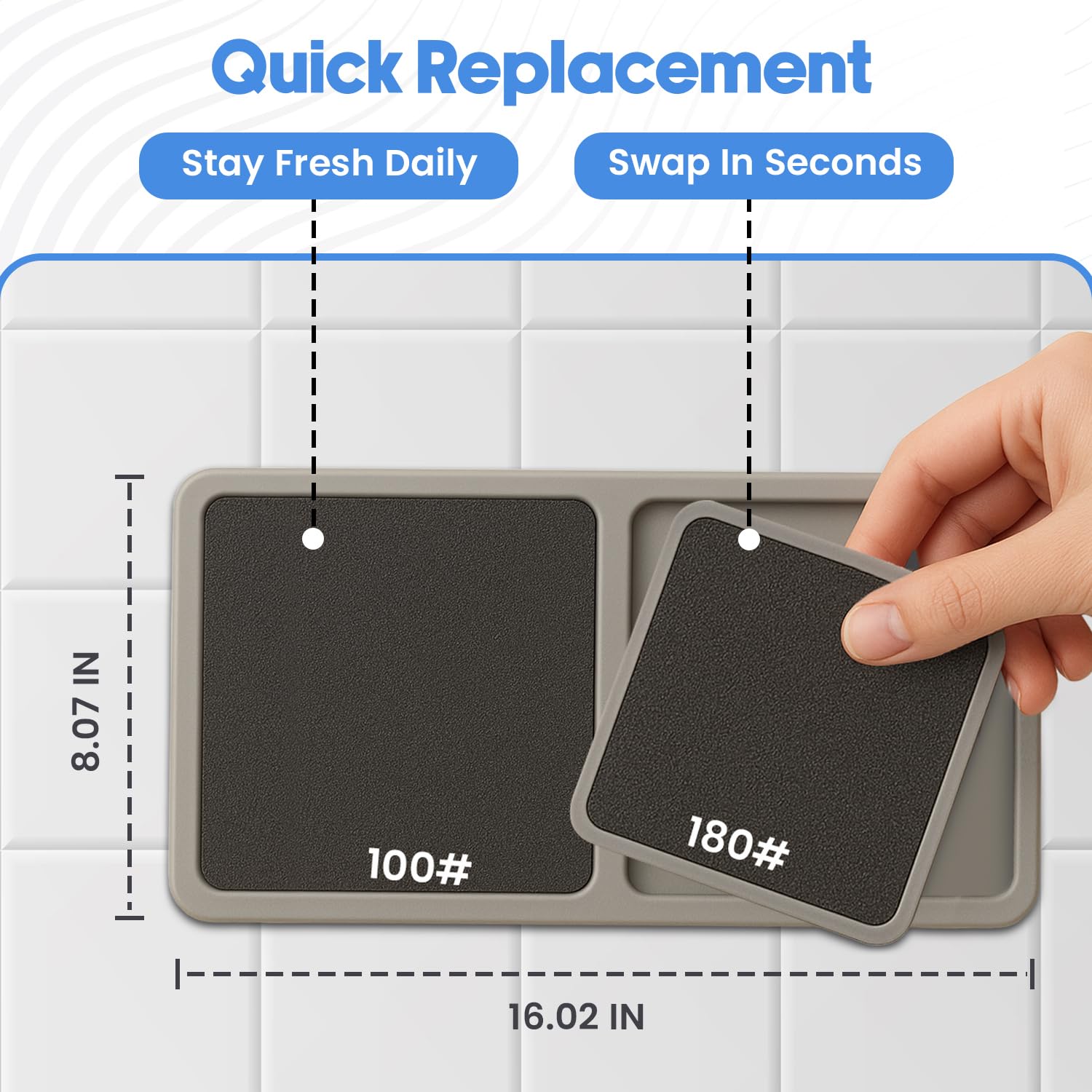 PDQR Premium Pumice Mat pool-cleaning companion for tiles and pool edges.