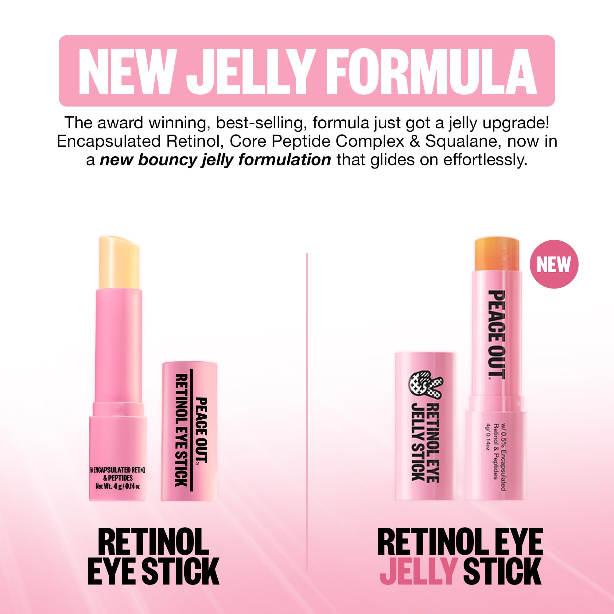 Illustration of encapsulated retinol concept for Peace Out eye care