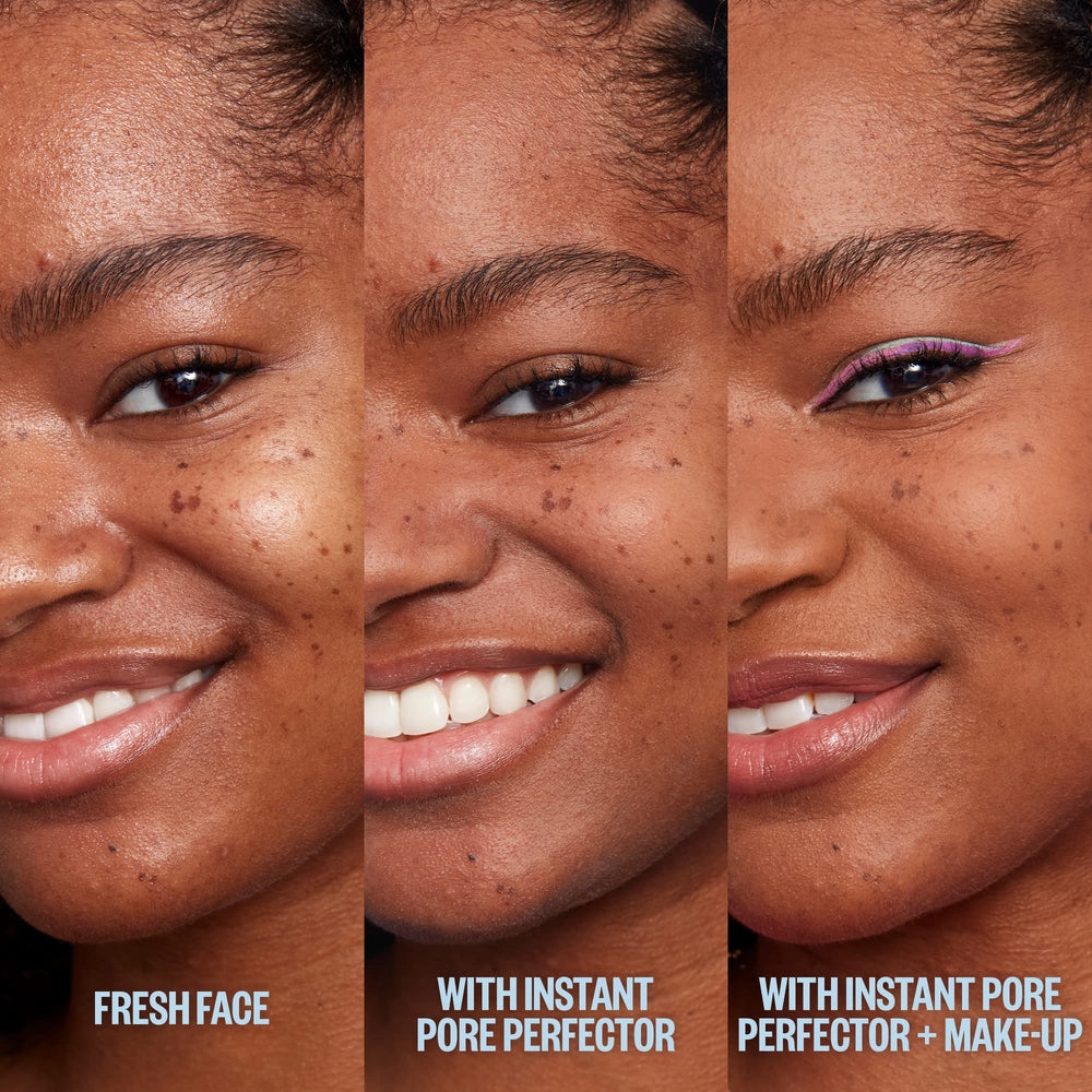 PEACE OUT Instant Pore Perfector swirled texture demonstrates pore-blurring without clogging pores.